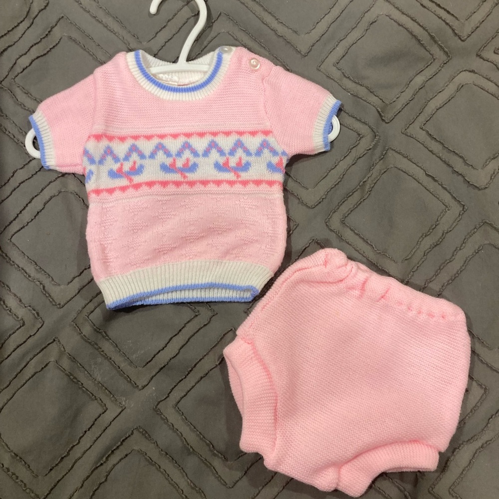 Vintage baby set. Brand: CRADLEKNIT